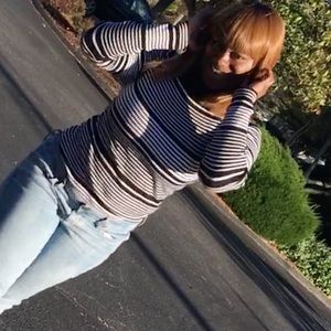 B&w striped turtleneck